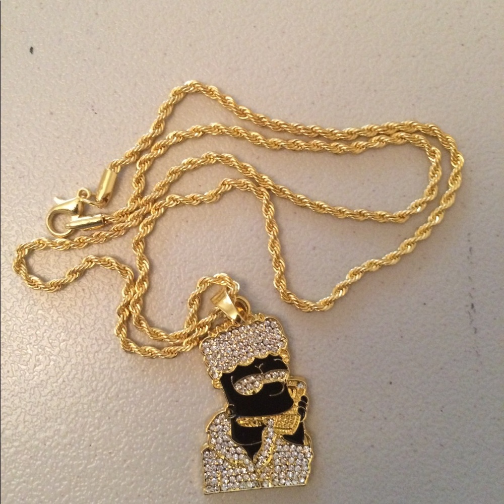 Simpsons iced out jewlery